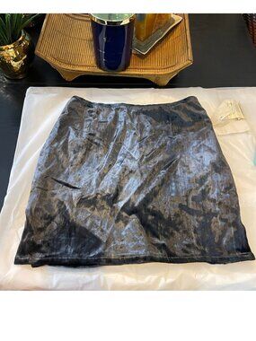 Authentic Vintage Iceberg Jeans Velvet Finish Skirt Blue Women’s IT 40 US 24 XS